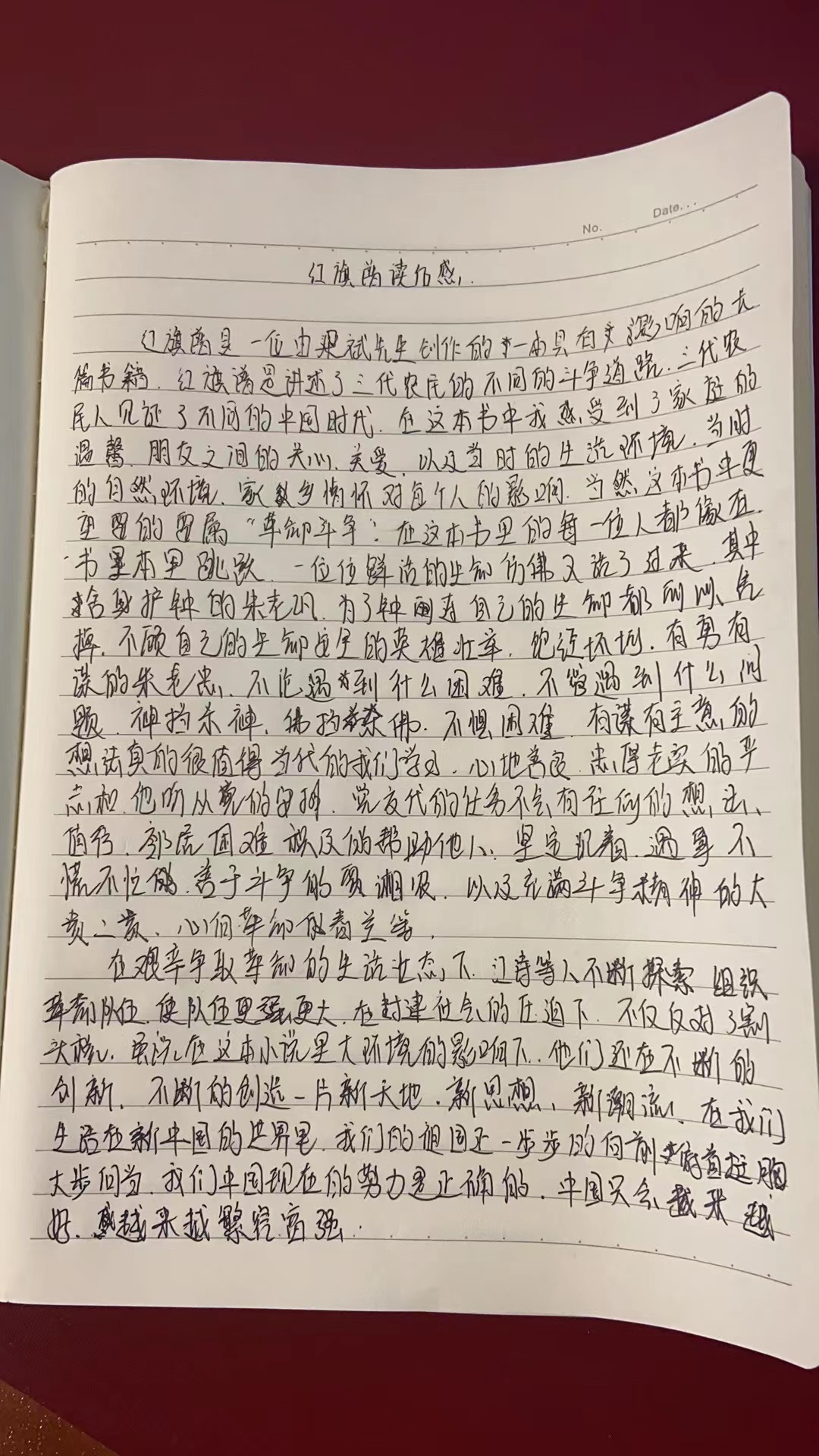 红旗谱读后感300字